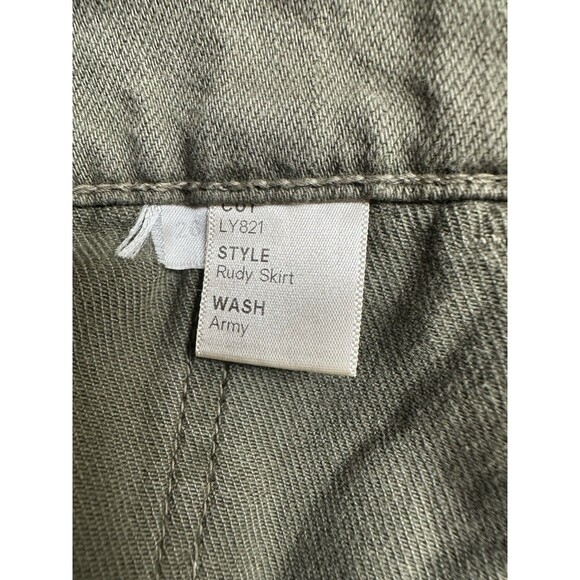 Reformation Size 26  ( 2) Green Twill Mini Skirt - Picture 6 of 7